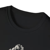 Surreal Christmas Shirt, Snowman Mountain Illusion Art Tee, Christmas Gift, Winter Holiday Tee