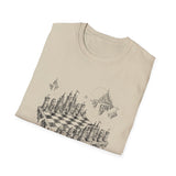 Surreal Chess Shirt, Chessboard in the Clouds Illusion Art Tee, Chess Player Gift, Board Game Tee
