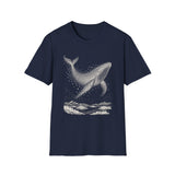 Surreal Bird Shirt, Starling Whale Illusion Art Tee, Bird Lover Gift, Birdwatching Tee