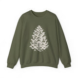 Surreal Christmas Sweatshirt, Pinecone House Illusion Art Crewneck, Christmas Gift, Winter Holiday Sweater