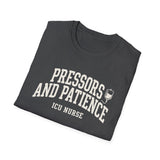 Pressors and Patience Shirt, Funny ICU Nurse Shirt, ICU Nurse Gift, Critical Care Nurse Tee, Nurse Week Gift
