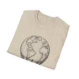 Surreal Travel Shirt, Globe Hot Air Balloon Illusion Art Tee, Adventure Gift, Wanderlust Tee