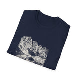 Surreal Paddler Shirt, Kayak to Mountain Illusion Art Tee, Kayaker Gift, Paddling Tee, Lake Life Gift