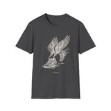 Surreal Runner Shirt, Shoes to Wings Illusion Art Tee, Runner Gift, Running Tee, Marathon Gift