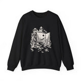 Surreal Christmas Sweatshirt, Gift Box Forest Door Illusion Art Crewneck, Christmas Gift, Winter Holiday Sweater