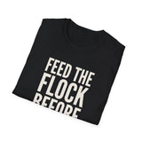 Feed the Flock Before Coffee Shirt, Funny Chicken Keeper Shirt, Chicken Lover Gift, Backyard Chicken Tee, Homestead Gift