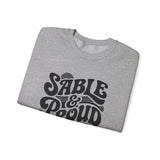 SABLE & Proud Sweatshirt, Funny Crochet Sweatshirt, Crocheter Gift, Yarn Lover Crewneck, Christmas Gift for Crocheter
