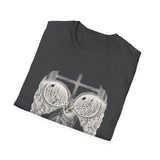 Surreal Cat Shirt, Cat Window City Illusion Art Tee, Cat Lover Gift, Vintage Engraving Cat Tee
