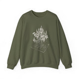 Surreal Architect Sweatshirt, Blueprint Castle Illusion Art Crewneck, Architect Gift, Vintage Engraving Tee