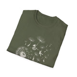 Surreal Garden Shirt, Dandelion Umbrellas Illusion Art Tee, Gardener Gift, Botanical Plant Tee