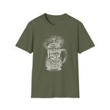 Surreal Coffee Shirt, Stormy Coffee Press Illusion Art Tee, Coffee Lover Gift, Vintage Engraving Tee