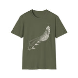 Surreal Pilot Shirt, Airplane Bird Wing Illusion Art Tee, Aviation Gift, Vintage Engraving Tee