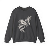 Surreal Bird Sweatshirt, Hummingbird Galaxy Illusion Art Crewneck, Bird Lover Gift, Birdwatching Tee