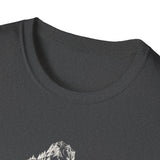 Surreal Christmas Shirt, Snowman Mountain Illusion Art Tee, Christmas Gift, Winter Holiday Tee