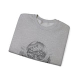 Surreal Christmas Sweatshirt, Snow Globe Village Illusion Art Crewneck, Christmas Gift, Winter Holiday Sweater
