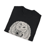 Surreal Celestial Shirt, Eclipse Owl Illusion Art Tee, Moon Phase Tee, Mystical Witchy Gift