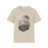 Surreal Bird Shirt, Heron Constellation Illusion Art Tee, Bird Lover Gift, Birdwatching Tee