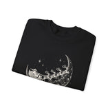 Surreal Christmas Sweatshirt, Sleigh Across the Moon Illusion Art Crewneck, Christmas Gift, Winter Holiday Sweater