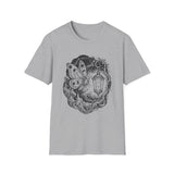 Surreal Celestial Shirt, Moon Phase Moth Illusion Art Tee, Moon Phase Tee, Mystical Witchy Gift