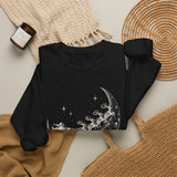 Surreal Christmas Sweatshirt, Sleigh Across the Moon Illusion Art Crewneck, Christmas Gift, Winter Holiday Sweater