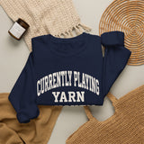 Currently Playing Yarn Chicken Sweatshirt, Funny Crochet Sweatshirt, Crocheter Gift, Yarn Lover Crewneck, Christmas Gift for Crocheter