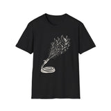 Surreal Firefighter Shirt, Fire Hose Doves Illusion Art Tee, Firefighter Gift, Vintage Engraving Tee