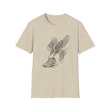 Surreal Runner Shirt, Shoes to Wings Illusion Art Tee, Runner Gift, Running Tee, Marathon Gift