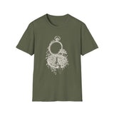 Surreal Garden Shirt, Pocket Watch Garden Illusion Art Tee, Gardener Gift, Botanical Plant Tee