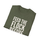 Feed the Flock Before Coffee Shirt, Funny Chicken Keeper Shirt, Chicken Lover Gift, Backyard Chicken Tee, Homestead Gift