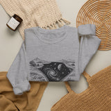 Surreal Space Sweatshirt, Zipper Galaxy Illusion Art Crewneck, Astronomy Tee, Space Lover Gift