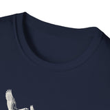 Surreal Bird Shirt, Feather Quill River Illusion Art Tee, Bird Lover Gift, Birdwatching Tee
