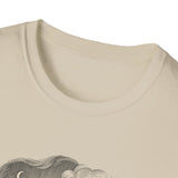 Surreal Dog Shirt, Fetch the Sun Illusion Art Tee, Dog Lover Gift, Vintage Engraving Dog Tee