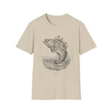 Surreal Angler Shirt, Fish to Island Illusion Art Tee, Fishing Gift, Angler Tee, Fisherman Gift