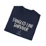 Tangled Line Survivor Shirt, Funny Angler Shirt, Fishing Gift, Angler Tee, Fisherman Gift