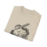 Surreal Bookish Shirt, Ink Octopus Illusion Art Tee, Book Lover Gift, Reader Tee, Dark Academia Shirt