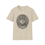 Surreal Celestial Shirt, Eclipse Owl Illusion Art Tee, Moon Phase Tee, Mystical Witchy Gift