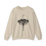Surreal Celestial Sweatshirt, Umbrella Full of Stars Illusion Art Crewneck, Moon Phase Tee, Mystical Witchy Gift