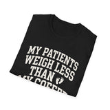 My Patients Weigh Less Than My Coffee Shirt, Funny NICU Nurse Shirt, Neonatal Nurse Gift, NICU Christmas Tee, Nurse Gift