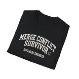 Merge Conflict Survivor Shirt, Funny Software Engineer Shirt, Programmer Gift, Software Developer Tee, Coder Gift