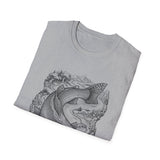 Surreal Forest Shirt, River Fish Illusion Art Tee, Wildlife Nature Tee, Outdoor Lover Gift