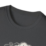 Surreal Coffee Shirt, Coffee Moon Illusion Art Tee, Coffee Lover Gift, Vintage Engraving Tee