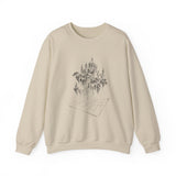 Surreal Architect Sweatshirt, Blueprint Castle Illusion Art Crewneck, Architect Gift, Vintage Engraving Tee