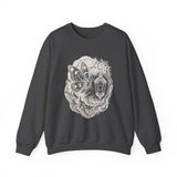 Surreal Celestial Sweatshirt, Moon Phase Moth Illusion Art Crewneck, Moon Phase Tee, Mystical Witchy Gift