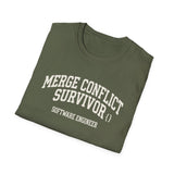 Merge Conflict Survivor Shirt, Funny Software Engineer Shirt, Programmer Gift, Software Developer Tee, Coder Gift