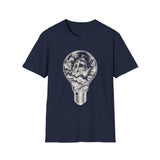 Surreal Ocean Shirt, Ship in a Light Bulb Illusion Art Tee, Sailing Tee, Ocean Lover Gift