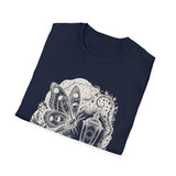 Surreal Celestial Shirt, Moon Phase Moth Illusion Art Tee, Moon Phase Tee, Mystical Witchy Gift