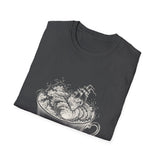 Surreal Tea Shirt, Teacup Whirlpool Illusion Art Tee, Tea Lover Gift, Vintage Engraving Tee