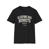 Sleeping Bag Burrito Shirt, Funny Camper Shirt, Camper Gift, Camping Tee, Outdoor Lover Gift