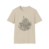 Surreal Ocean Shirt, Turtle Island Illusion Art Tee, Whale Sea Life Tee, Beach Lover Gift