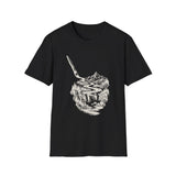 Surreal Artist Shirt, Paintbrush River Illusion Art Tee, Artist Gift, Painter Tee, Vintage Engraving Tee